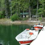Boats Docked at the Bumping Lake Marina